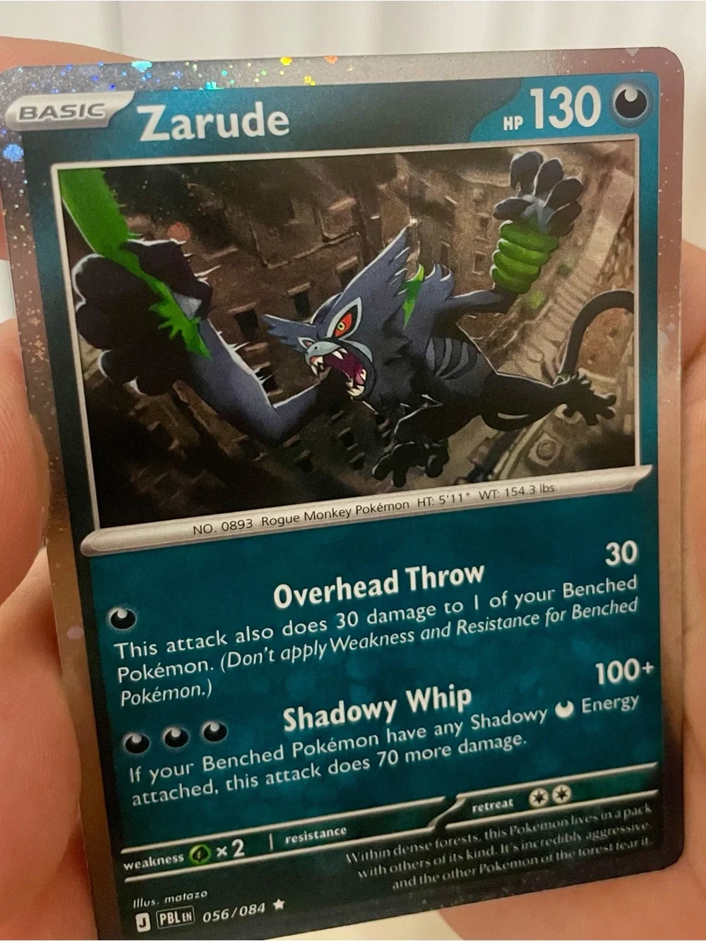 Pokémon Zarude cosmo holo Card